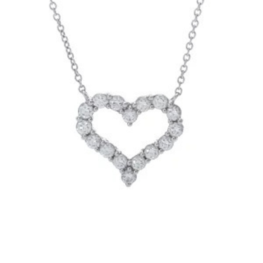 Tiffany Co Sentimental Heart Necklace Platinum Diamond